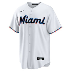 Miami Marlins Nike Home Replica Team Jersey - White Jerseys