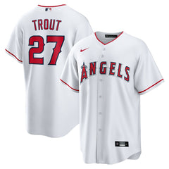 Mike Trout Los Angeles Angels Nike Home Replica Player Name Jersey - White Jerseys