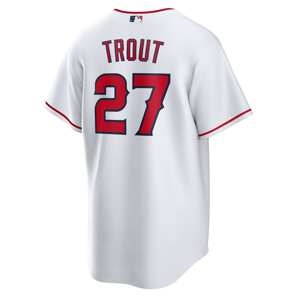Mike Trout Los Angeles Angels Nike Home Replica Player Name Jersey - White Jerseys