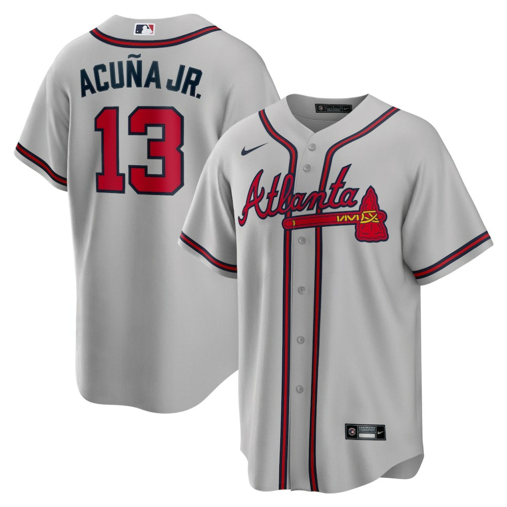 Ronald Acuna Jr. Atlanta Braves Nike Road Replica Player Name Jersey - Gray Jerseys