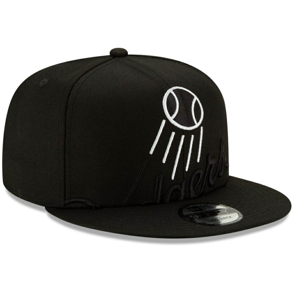 Los Angeles Dodgers New Era Monochrome Logo Elements 9FIFTY Adjustable Snapback Hat - Black Hats