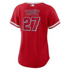 Mike Trout Los Angeles Angels Nike Women's Alternate Replica Player Jersey - Red Jerseys