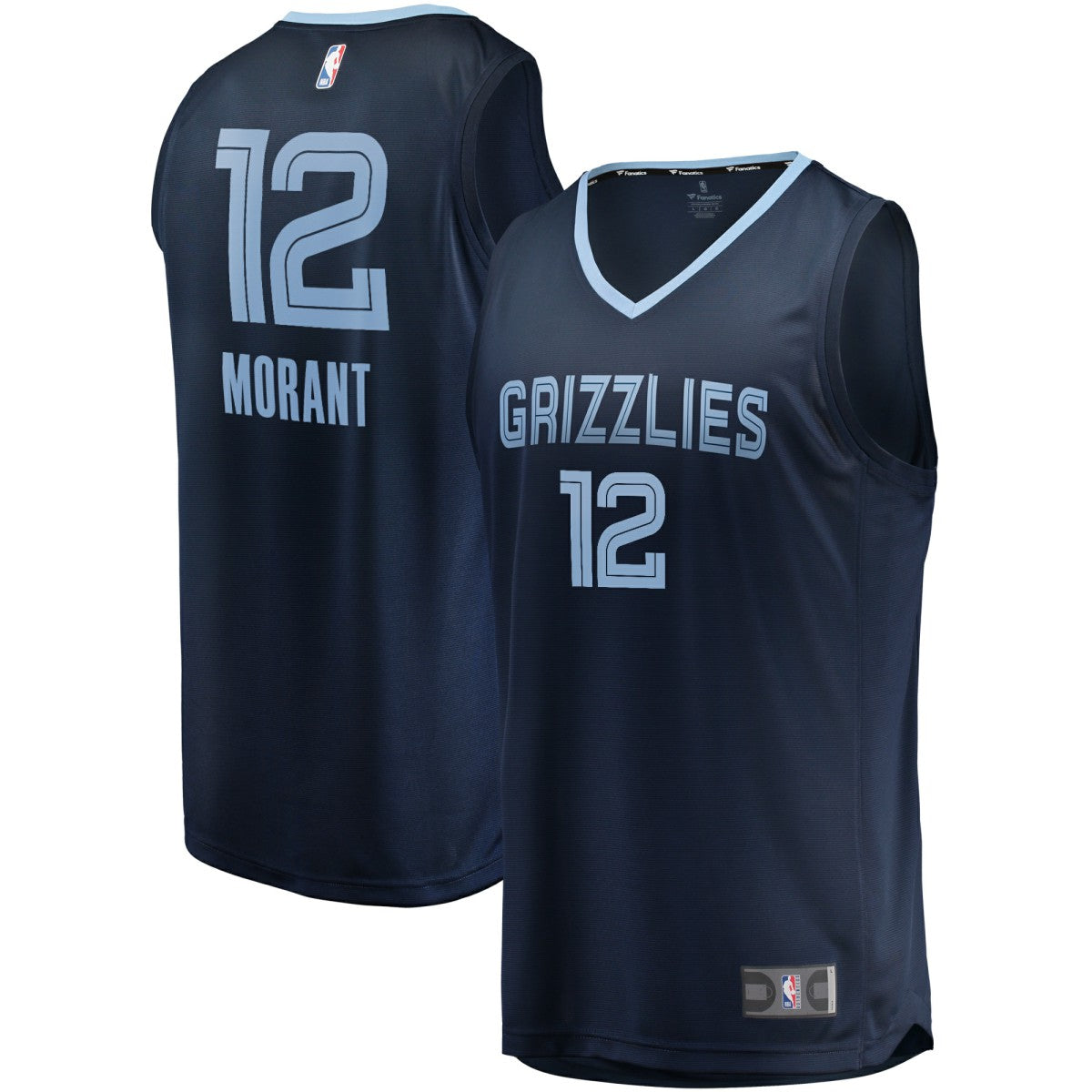 Ja Morant Memphis Grizzlies Replica Fast Break Jersey Navy Icon Edition - Fanatics
