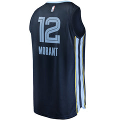Ja Morant Memphis Grizzlies Replica Fast Break Jersey Navy Icon Edition - Fanatics