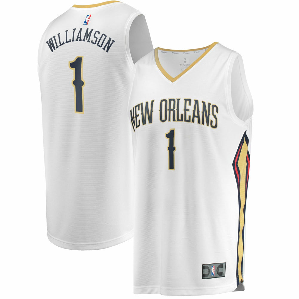 Zion Williamson New Orleans Pelicans Replica Fast Break Jersey White Association Edition - Fanatics