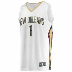 Zion Williamson New Orleans Pelicans Replica Fast Break Jersey White Association Edition - Fanatics