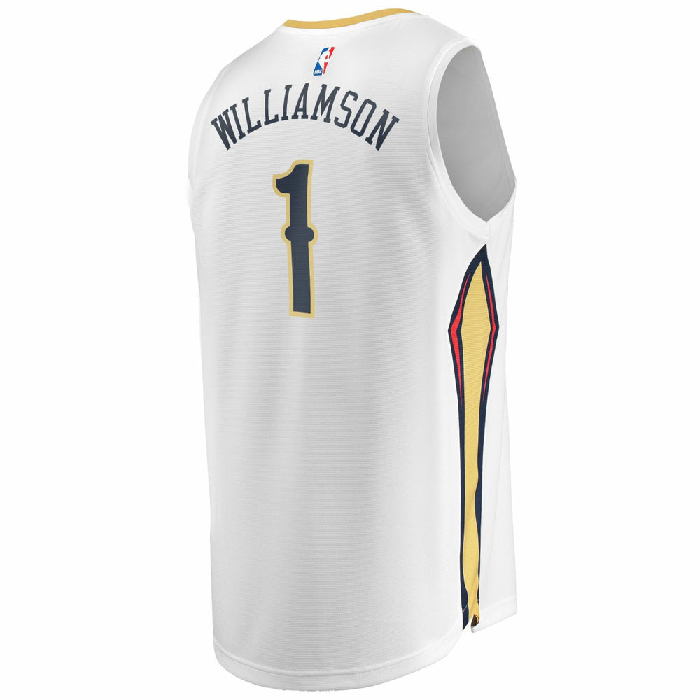 Zion Williamson New Orleans Pelicans Replica Fast Break Jersey White Association Edition - Fanatics