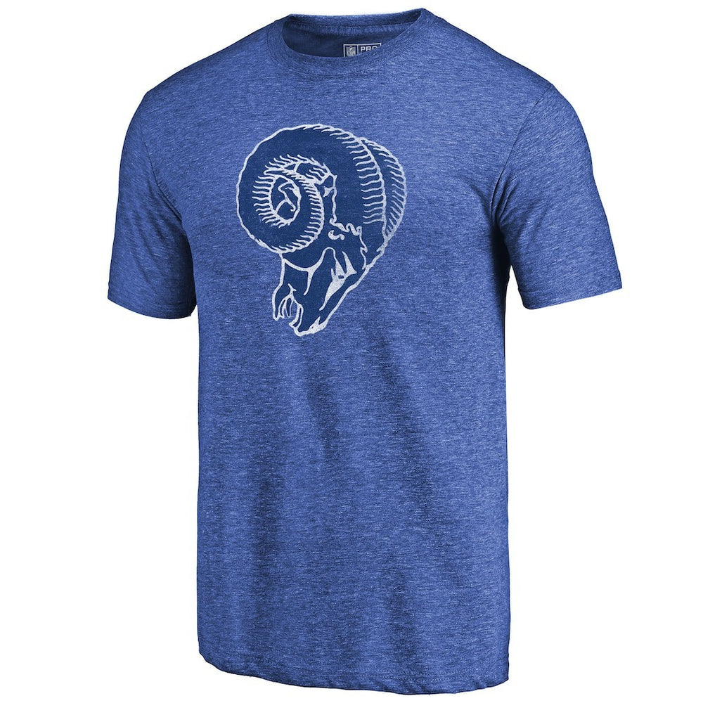 Los Angeles Rams Greatest Dad Retro Tri-Blend T-Shirt - Heathered Royal T-shirts