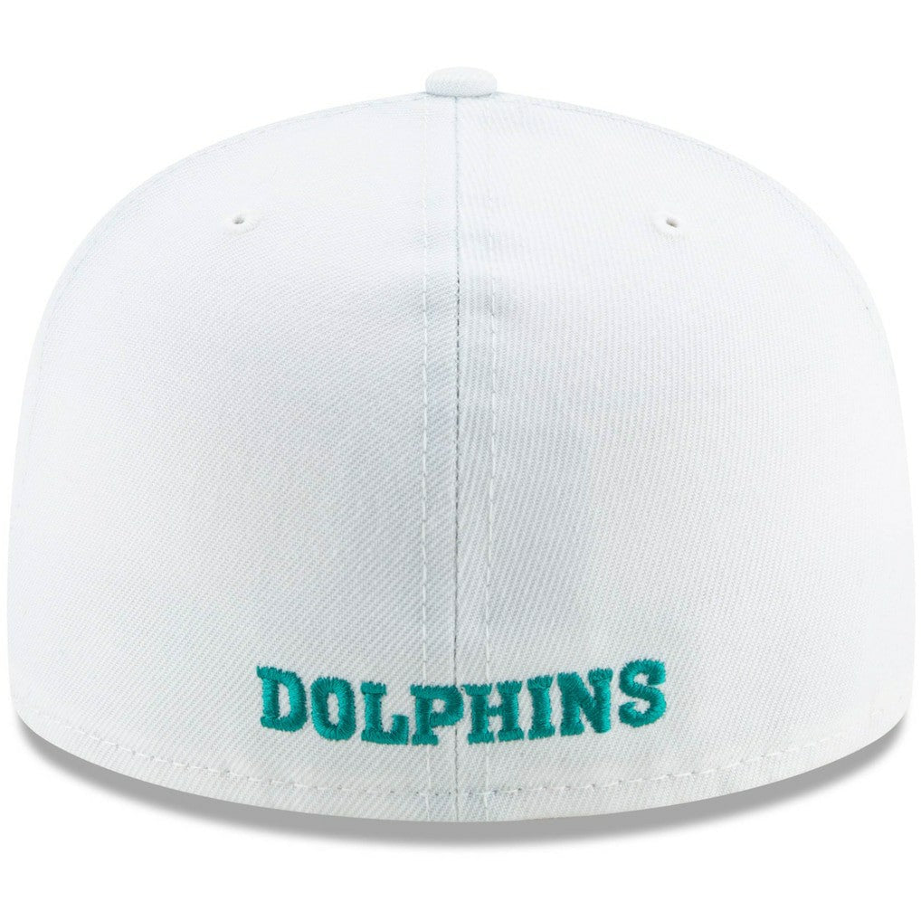 Miami Dolphins New Era Historic Omaha 59FIFTY Fitted Hat - White Hats