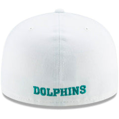 Miami Dolphins New Era Historic Omaha 59FIFTY Fitted Hat - White Hats