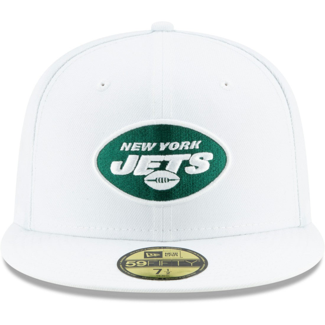 New York Jets New Era Omaha 59FIFTY Fitted Hat - White Hats