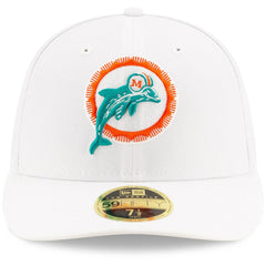 Miami Dolphins New Era Omaha Low Profile 59FIFTY Fitted Hat - White Hats