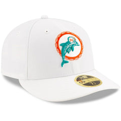 Miami Dolphins New Era Omaha Low Profile 59FIFTY Fitted Hat - White Hats