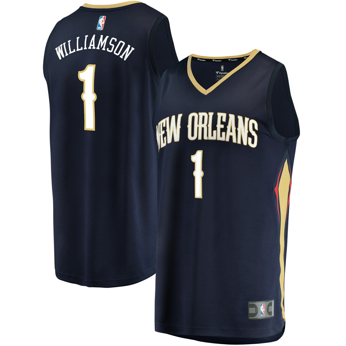 Zion Williamson New Orleans Pelicans Youth Replica Fast Break Jersey Navy Icon Edition - Fanatics