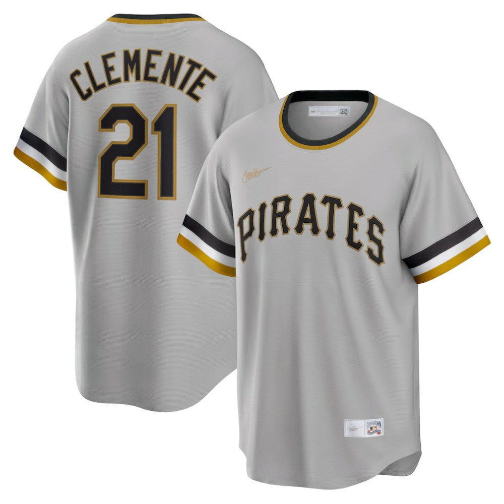 Roberto Clemente Pittsburgh Pirates Nike Road Cooperstown Collection Player Jersey - Gray Jerseys