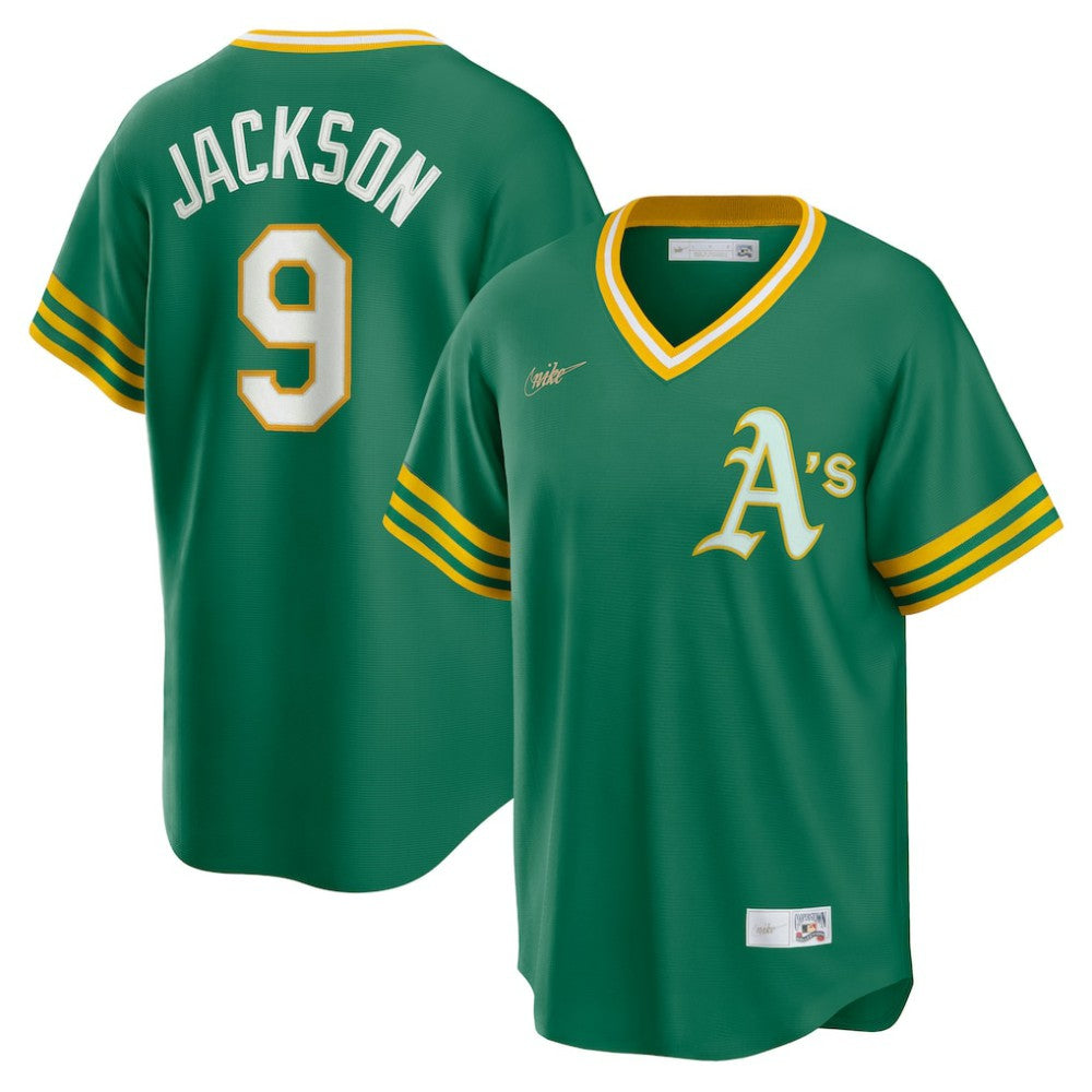 Reggie Jackson Athletics Nike Road Cooperstown Collection Player Jersey - Kelly Green Jerseys