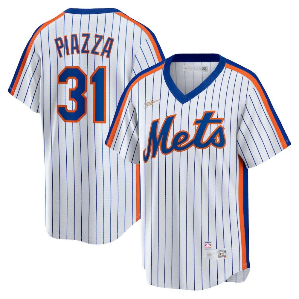 Mike Piazza New York Mets Nike Home Cooperstown Collection Player Jersey - White Jerseys