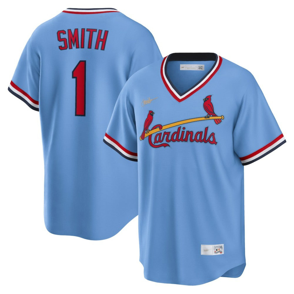 Ozzie Smith St. Louis Cardinals Nike Road Cooperstown Collection Player Jersey - Light Blue Jerseys