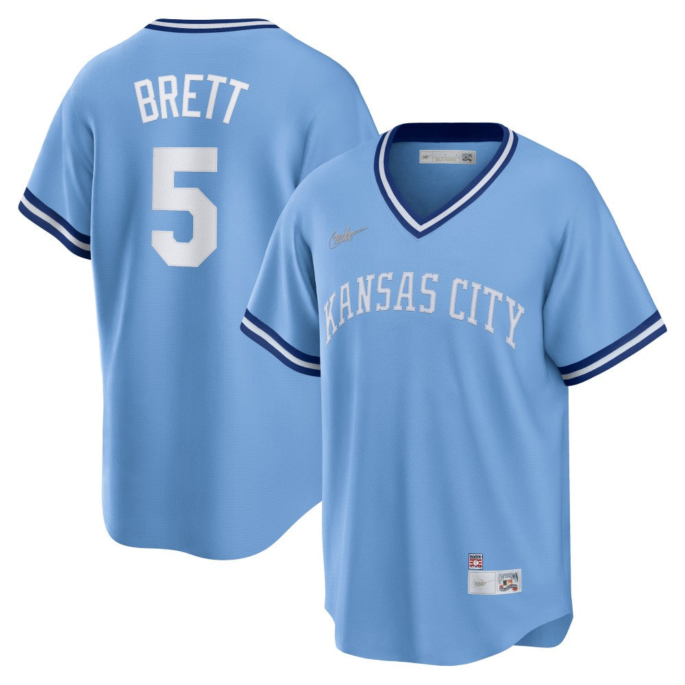 George Brett Kansas City Royals Nike Road Cooperstown Collection Player Jersey - Light Blue Jerseys