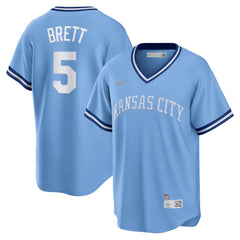 George Brett Kansas City Royals Nike Road Cooperstown Collection Player Jersey - Light Blue Jerseys