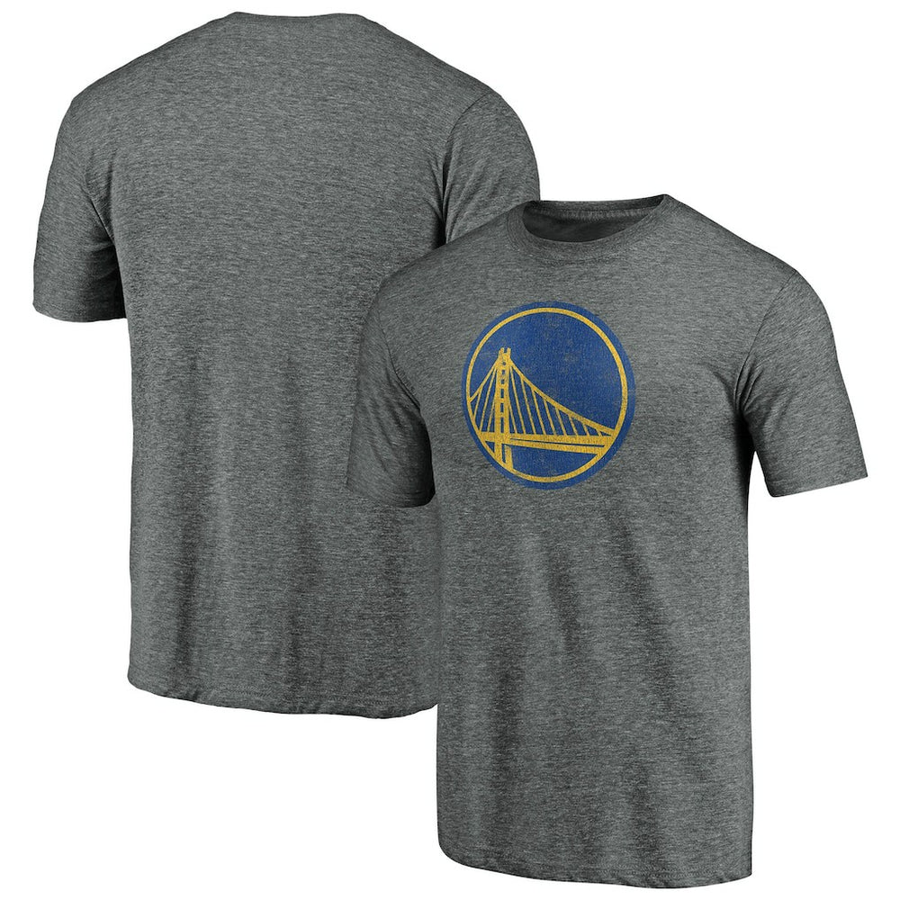 Golden State Warriors Distressed Primary Logo Tri-Blend T-Shirt Gray outlet