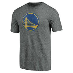 Golden State Warriors Distressed Primary Logo Tri-Blend T-Shirt Gray outlet