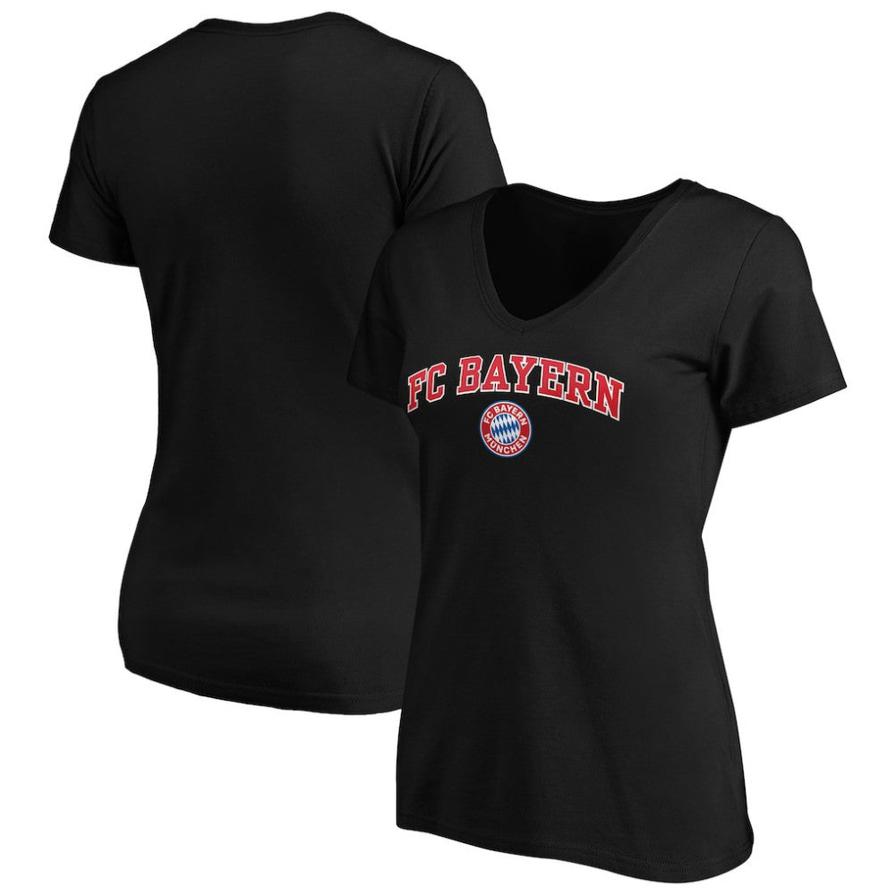 Bayern Munich Women's Heart and Soul V-Neck T-Shirt Black