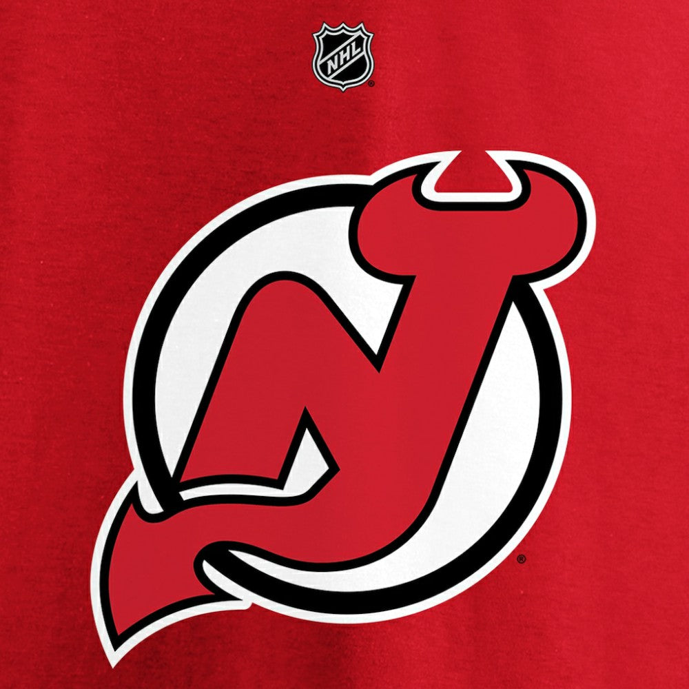 Jack Hughes New Jersey Devils Fanatics Authentic Stack Player Name & Number T-Shirt - Red | US 3607200