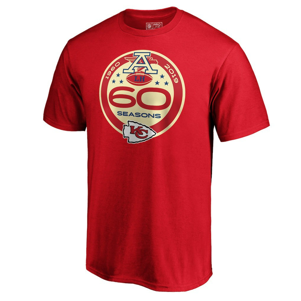 Kansas City Chiefs 60th Season Logo T-Shirt - Red T-shirts
