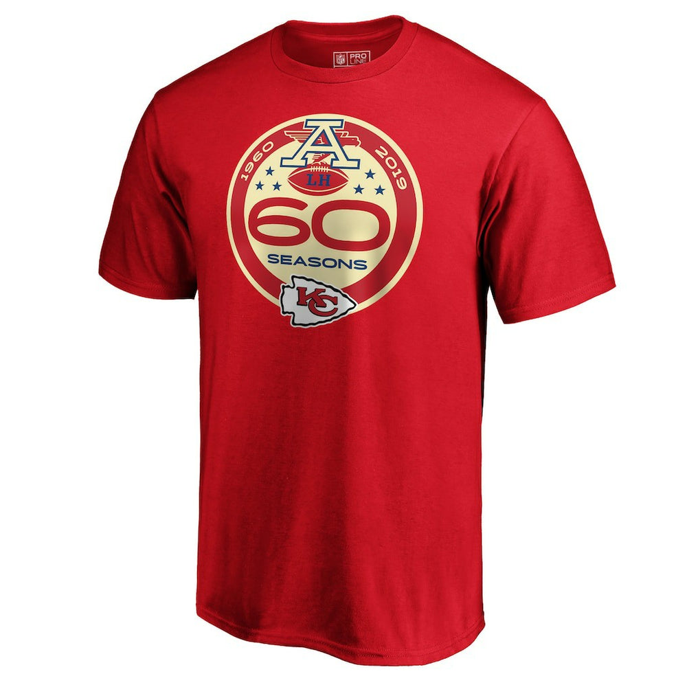 Kansas City Chiefs 60th Season Logo T-Shirt - Red T-shirts
