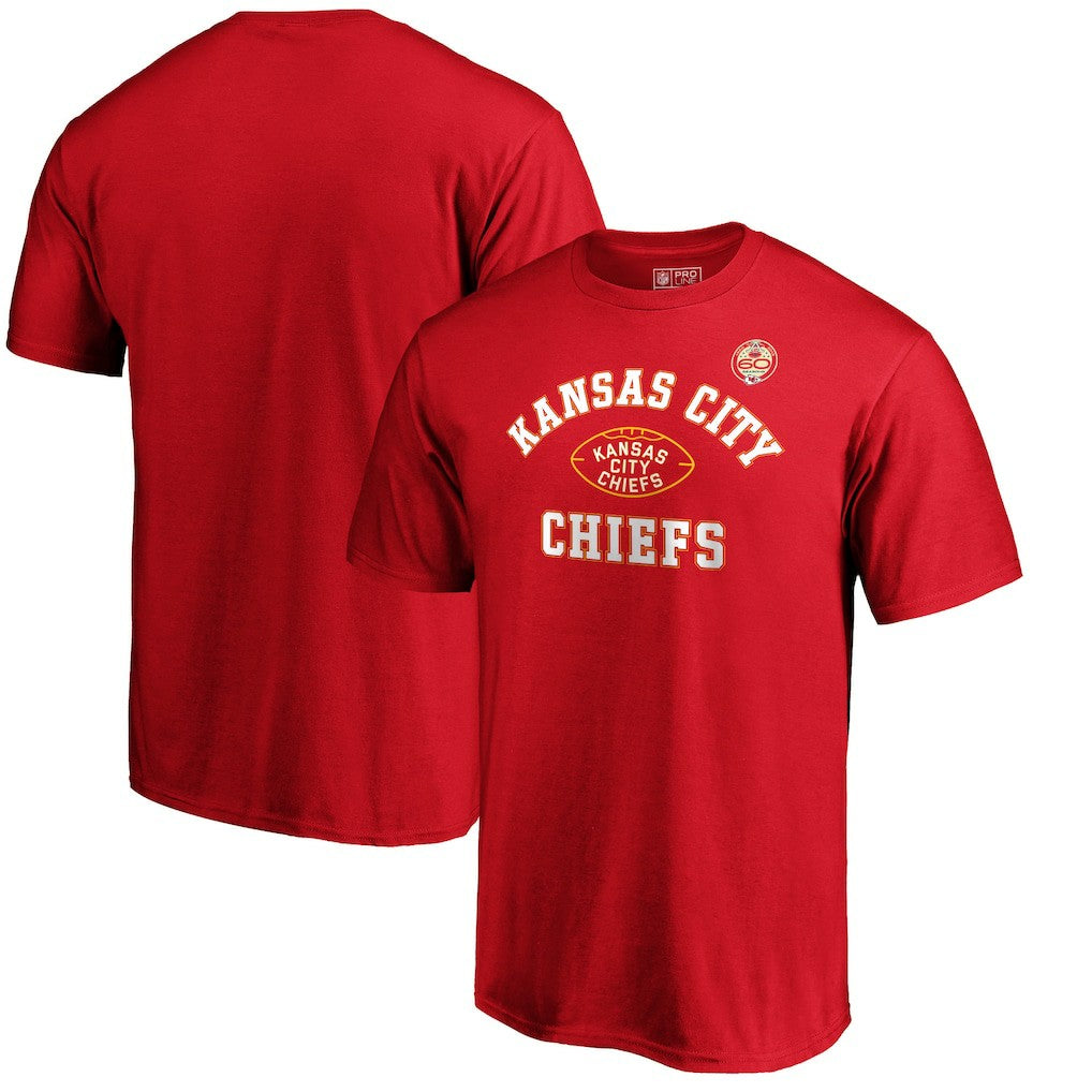 Kansas City Chiefs 60th Season Logo Arc T-Shirt - Red T-shirts