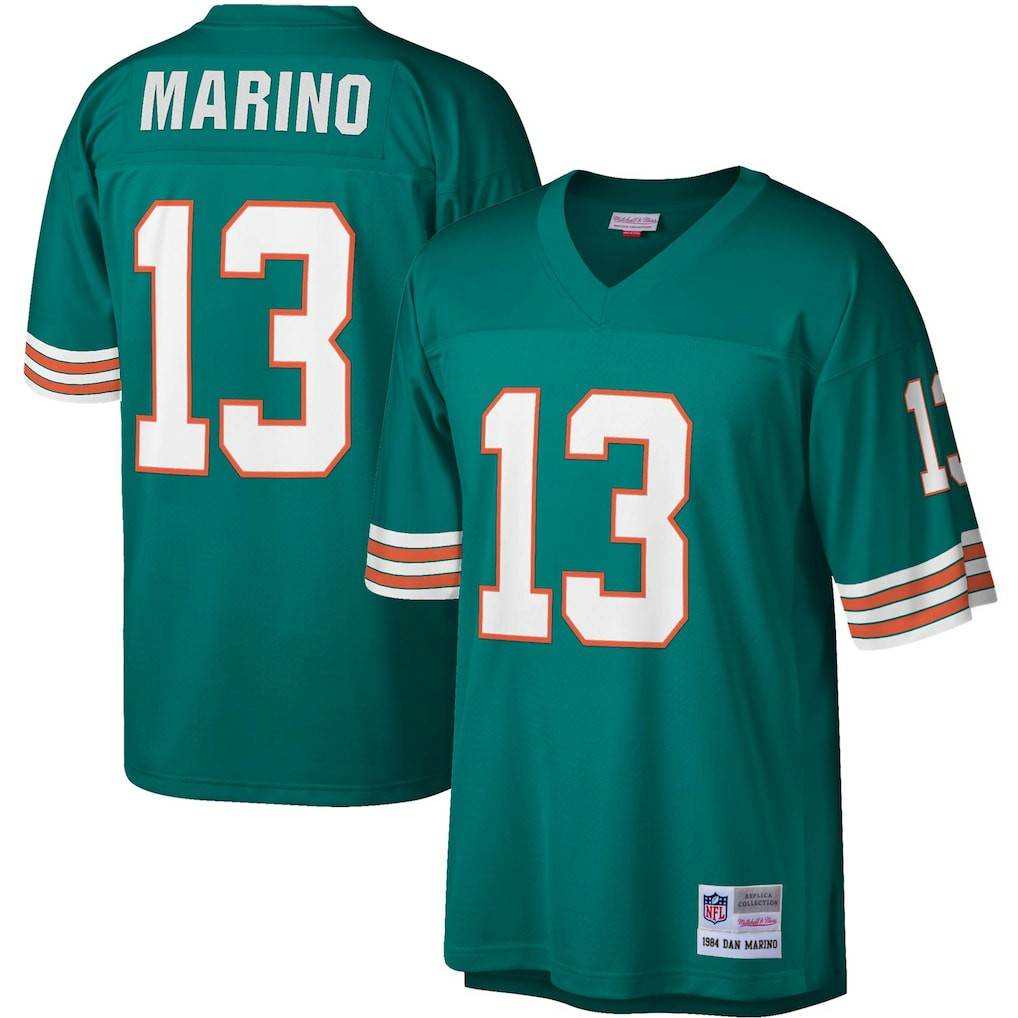 Dan Marino Miami Dolphins Legacy Replica Jersey - Aqua Jerseys