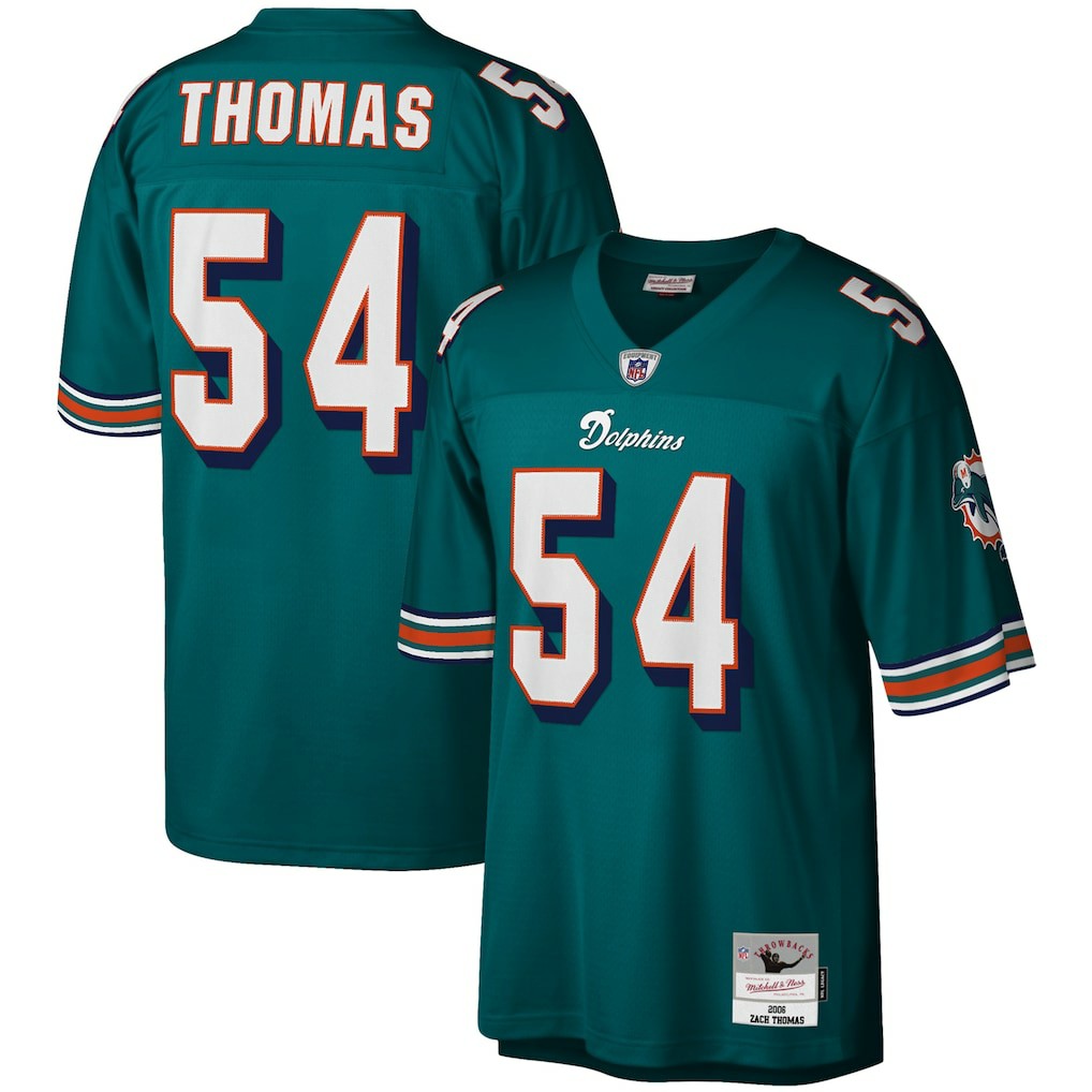 Zach Thomas Miami Dolphins Legacy Replica Jersey - Aqua Jerseys