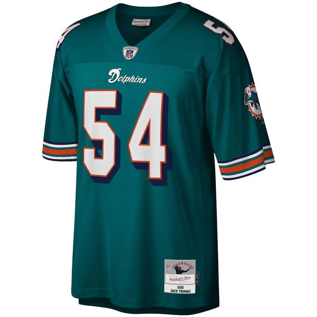 Zach Thomas Miami Dolphins Legacy Replica Jersey - Aqua Jerseys