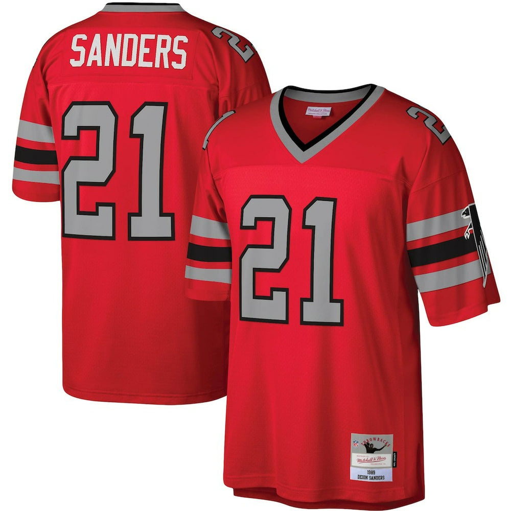 Deion Sanders Atlanta Falcons Legacy Replica Jersey - Red Jerseys