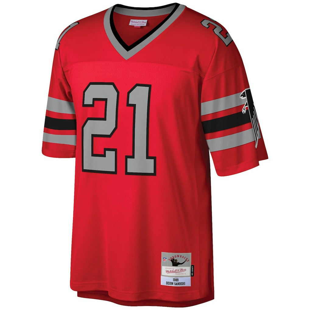 Deion Sanders Atlanta Falcons Legacy Replica Jersey - Red Jerseys