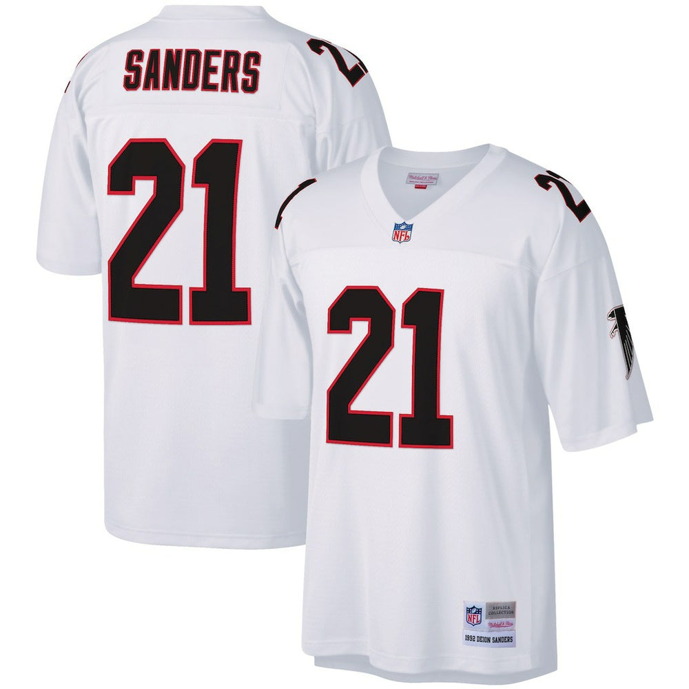 Deion Sanders Atlanta Falcons Legacy Replica Jersey - White Jerseys
