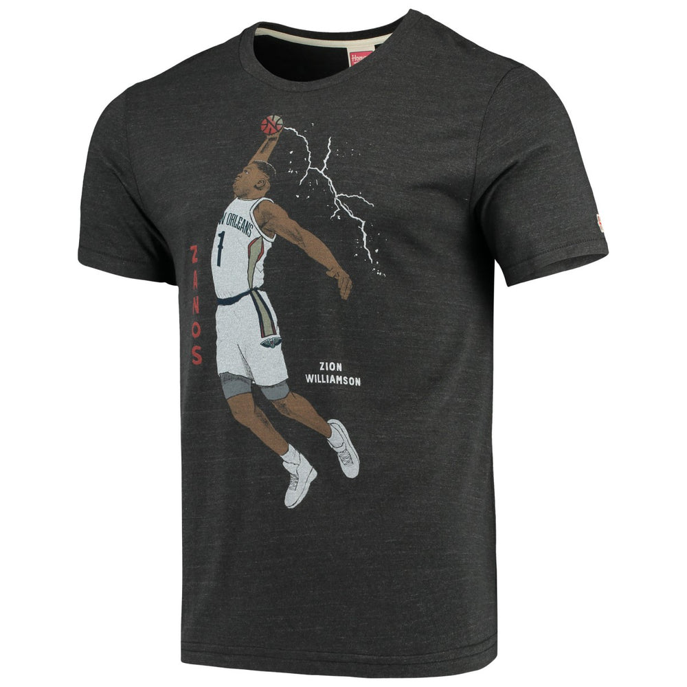 Zion Williamson New Orleans Pelicans Player Graphic Tri-Blend T-Shirt Charcoal