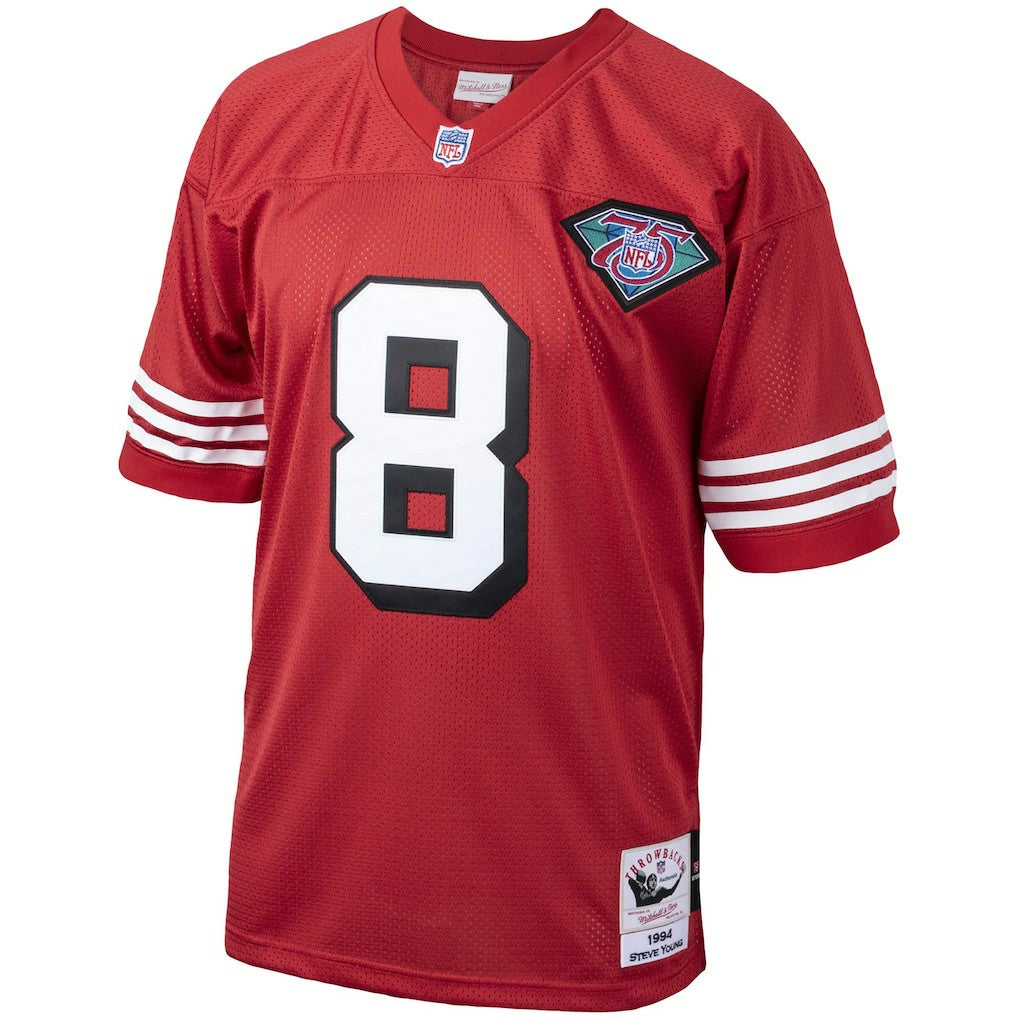 Steve Young San Francisco 49ers 1994 Authentic Throwback Retired Player Jersey - Scarlet Jerseys