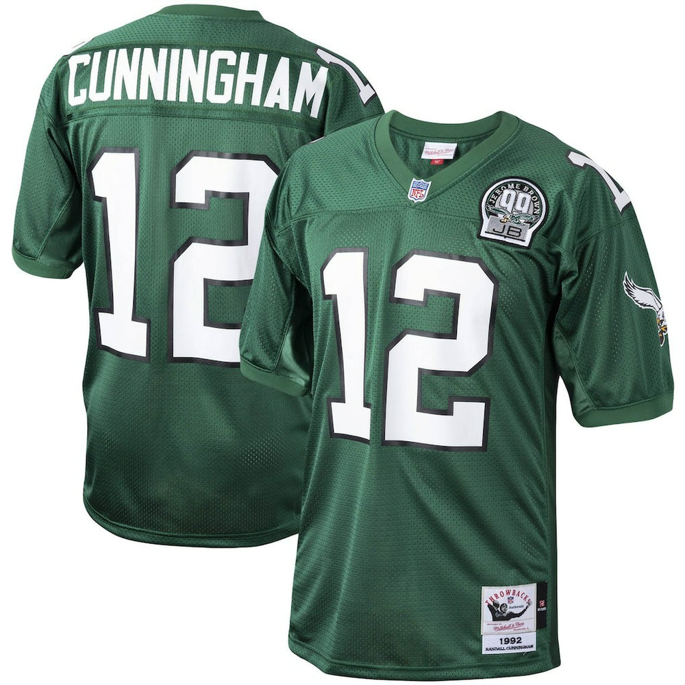 Randall Cunningham Philadelphia Eagles 1992 Authentic Throwback Retired Player Jersey - Green Jerseys