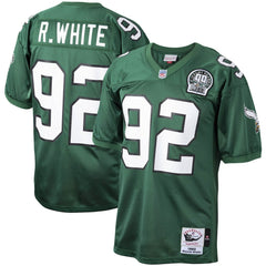 Reggie White Philadelphia Eagles Authentic Throwback Retired Player Jersey - Green Jerseys