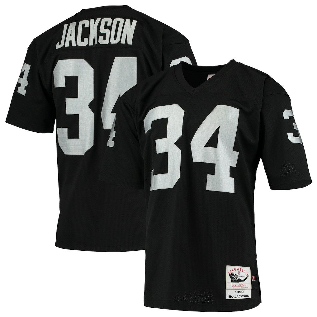Bo Jackson Las Vegas Raiders 1990 Authentic Throwback Retired Player Jersey - Black Jerseys