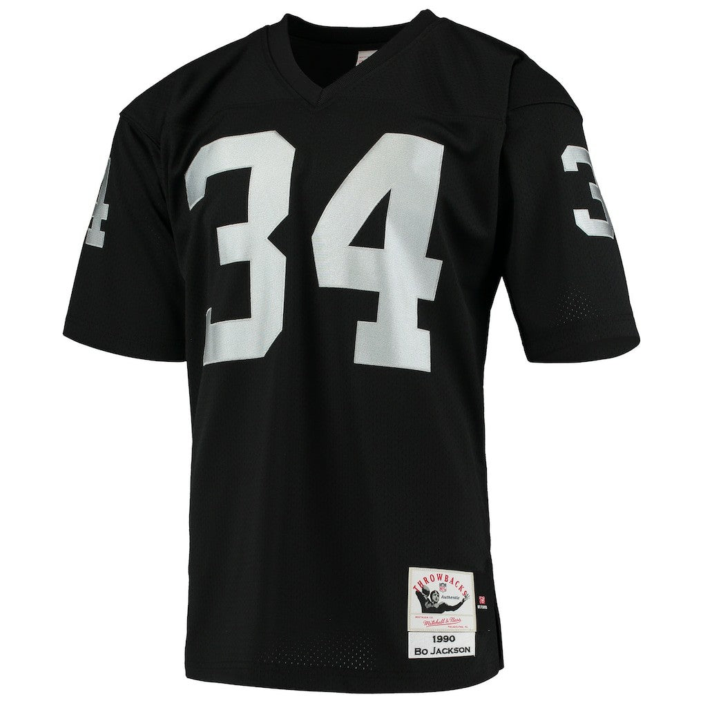Bo Jackson Las Vegas Raiders 1990 Authentic Throwback Retired Player Jersey - Black Jerseys