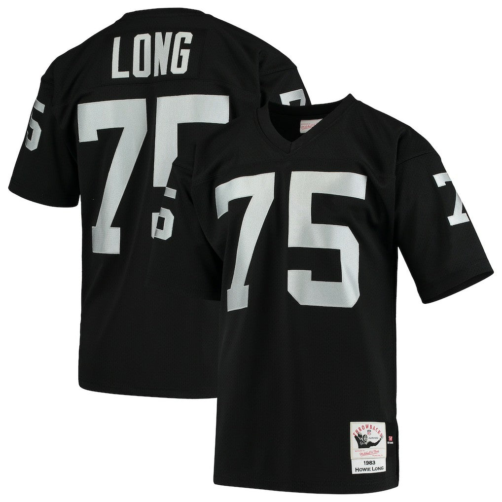 Howie Long Las Vegas Raiders 1983 Authentic Throwback Retired Player Jersey - Black Jerseys