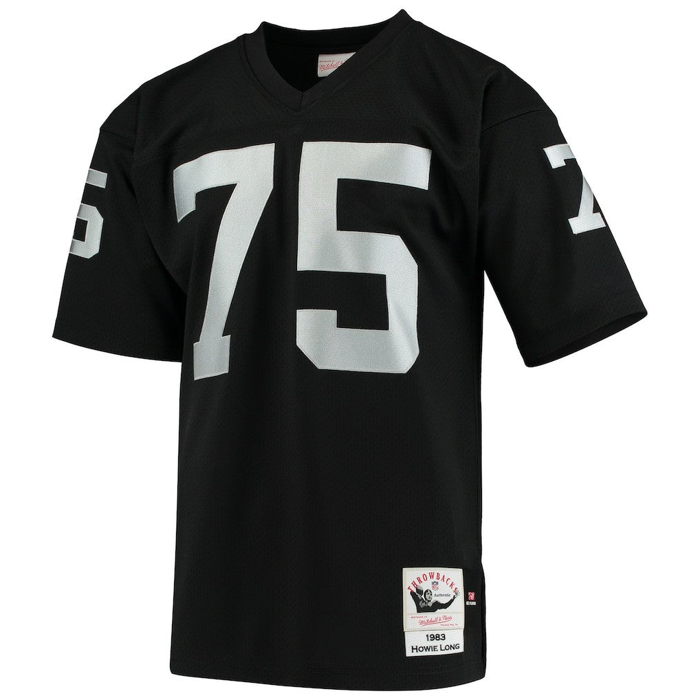 Howie Long Las Vegas Raiders 1983 Authentic Throwback Retired Player Jersey - Black Jerseys