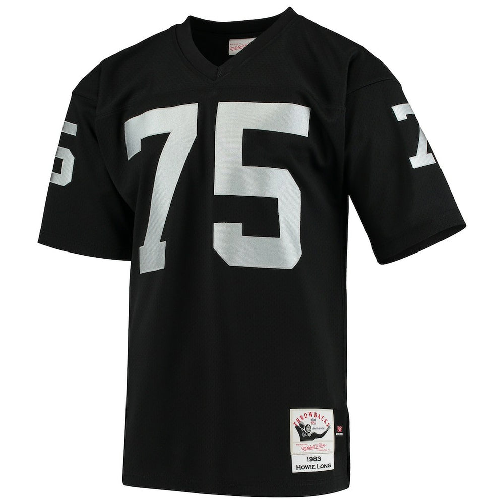 Howie Long Las Vegas Raiders 1983 Authentic Throwback Retired Player Jersey - Black Jerseys