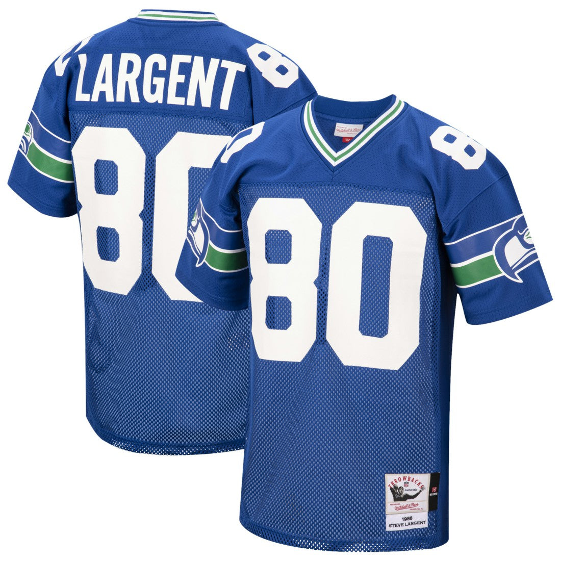 Steve Largent Seattle Seahawks 1985 Authentic Throwback Retired Player Jersey - Royal Jerseys