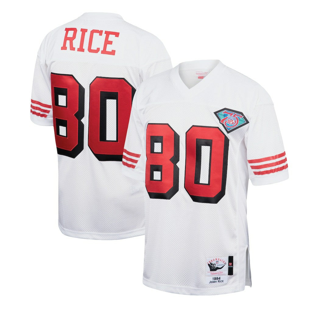 Jerry Rice San Francisco 49ers 1994 Authentic Throwback Retired Player Jersey - White Jerseys