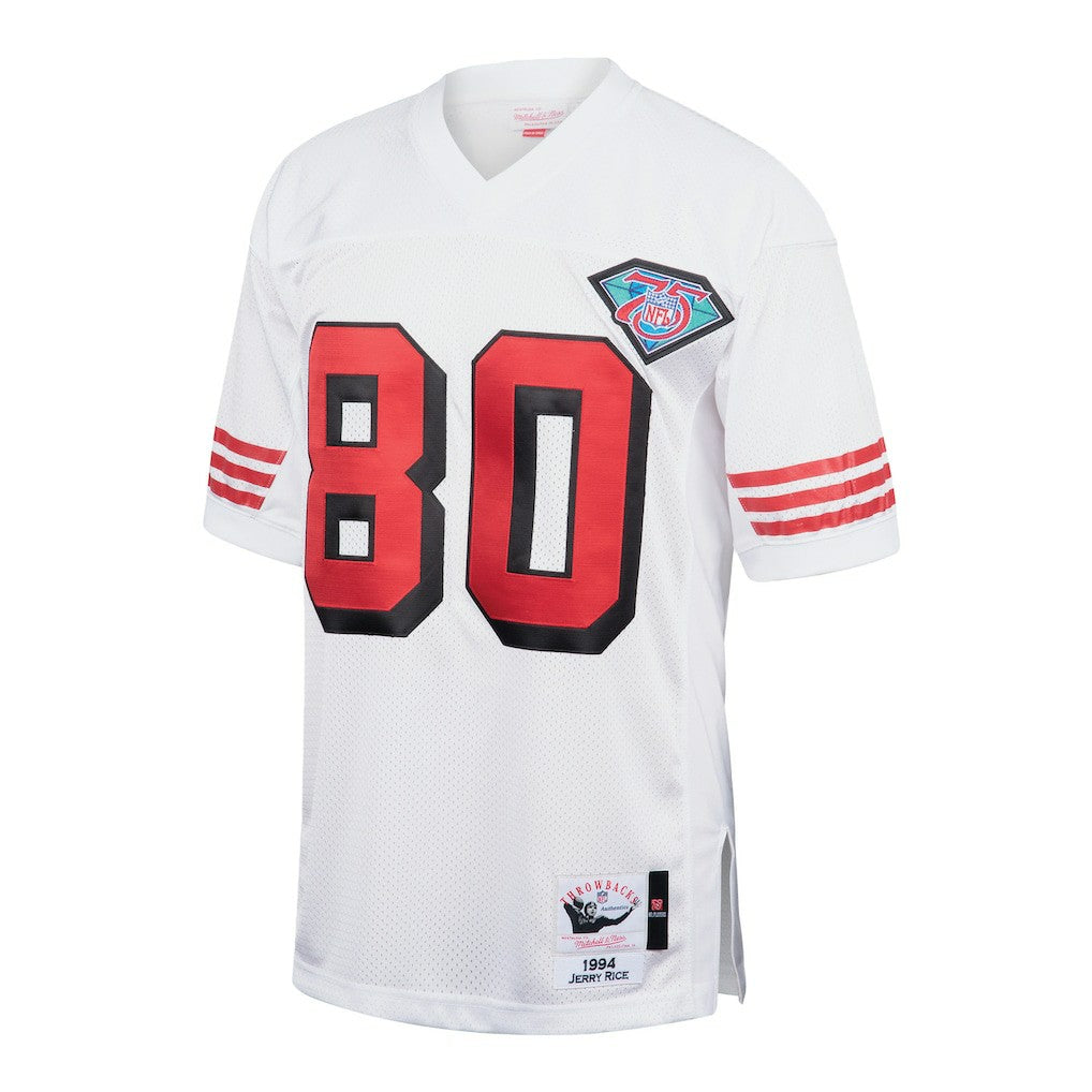 Jerry Rice San Francisco 49ers 1994 Authentic Throwback Retired Player Jersey - White Jerseys