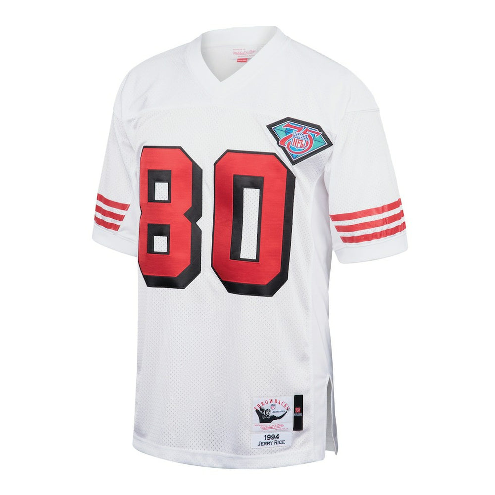 Jerry Rice San Francisco 49ers 1994 Authentic Throwback Retired Player Jersey - White Jerseys
